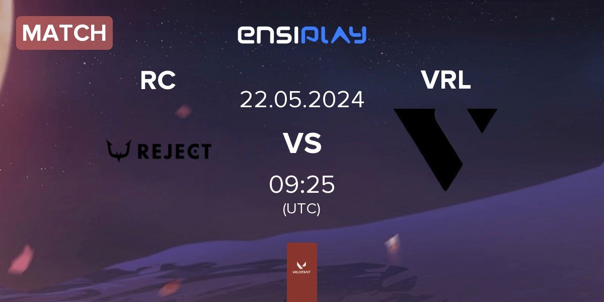 Match REJECT RC vs VARREL VRL | 22.05