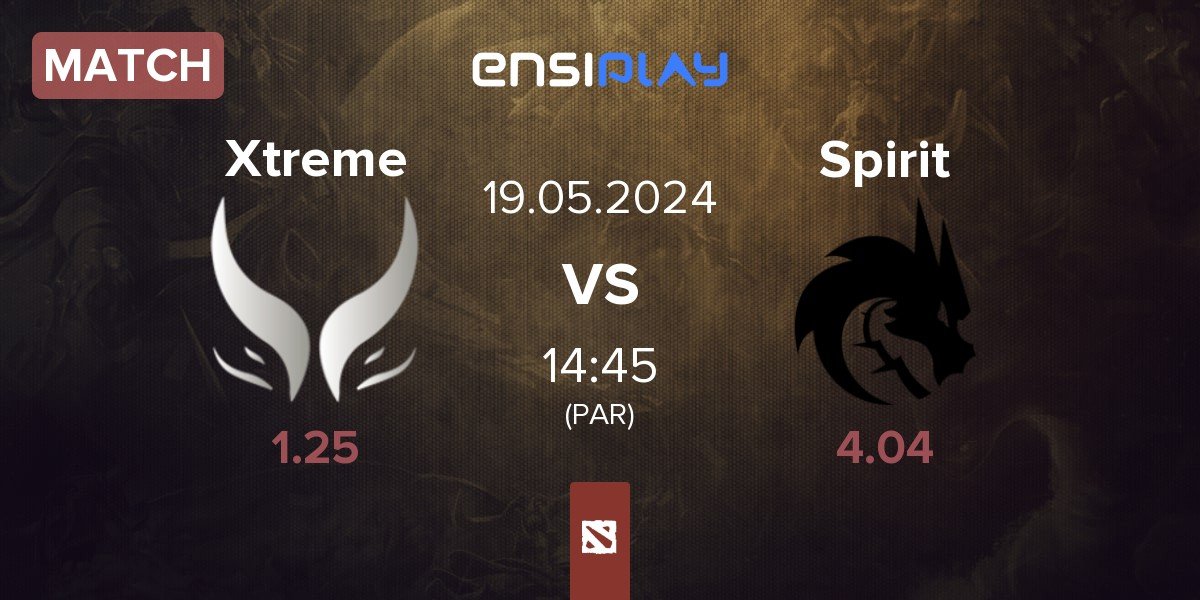 Match Xtreme Gaming Xtreme vs Team Spirit Spirit | 19.05