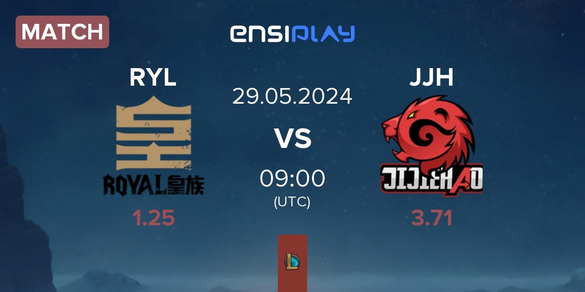 Match Royal Club RYL vs Ji Jie Hao JJH | 29.05