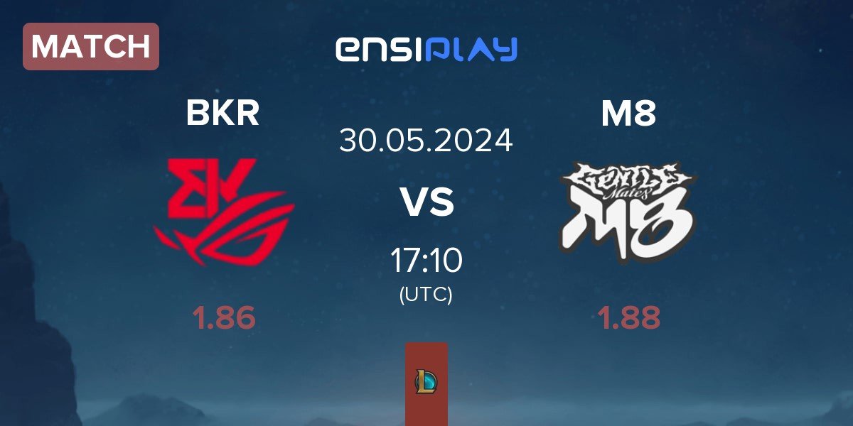 Match BK ROG Esports BKR vs Gentle Mates M8 | 30.05