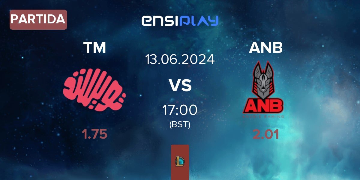 Partida Twisted Minds TM vs Anubis Gaming ANB | 13.06