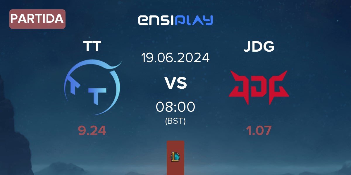 Partida ThunderTalk Gaming TT vs JD Gaming JDG | 19.06