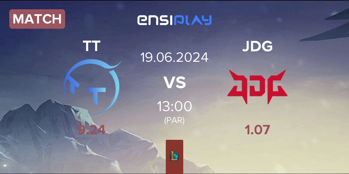 Match ThunderTalk Gaming TT vs JD Gaming JDG | 19.06