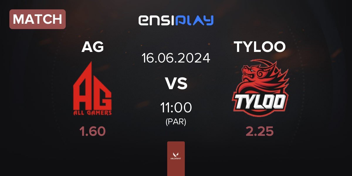Match ALL GAMERS AG vs TYLOO | 16.06