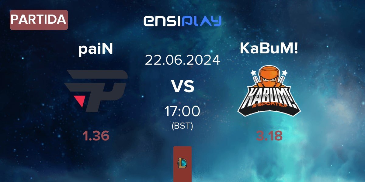 Partida paiN Gaming paiN vs KaBuM! eSports KaBuM! | 22.06