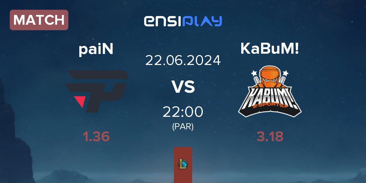 Match paiN Gaming paiN vs KaBuM! eSports KaBuM! | 22.06