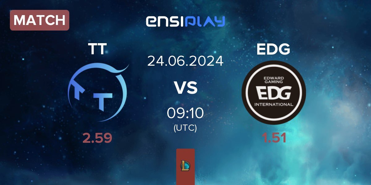 Match ThunderTalk Gaming TT vs EDward Gaming EDG | 24.06