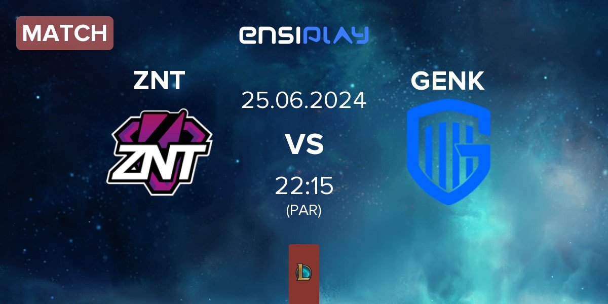 Match ZennIT ZNT vs KRC Genk Esports GENK | 25.06