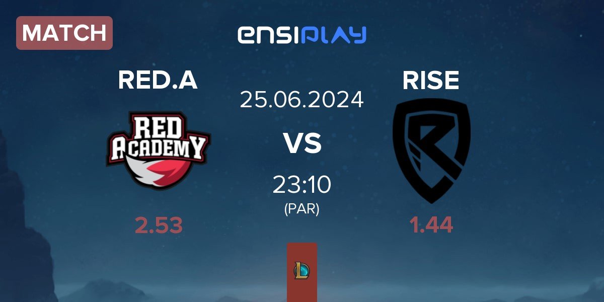 Match RED Academy RED.A vs Rise Gaming RISE | 25.06