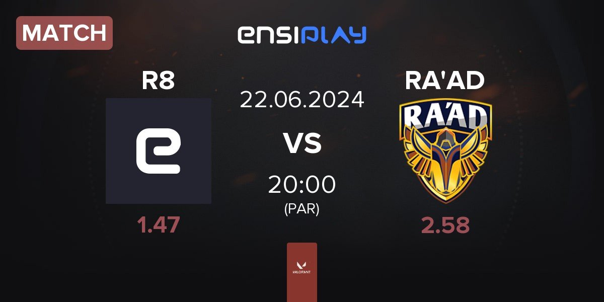 Match R8 Esports R8 vs Team RA'AD RA'AD | 22.06