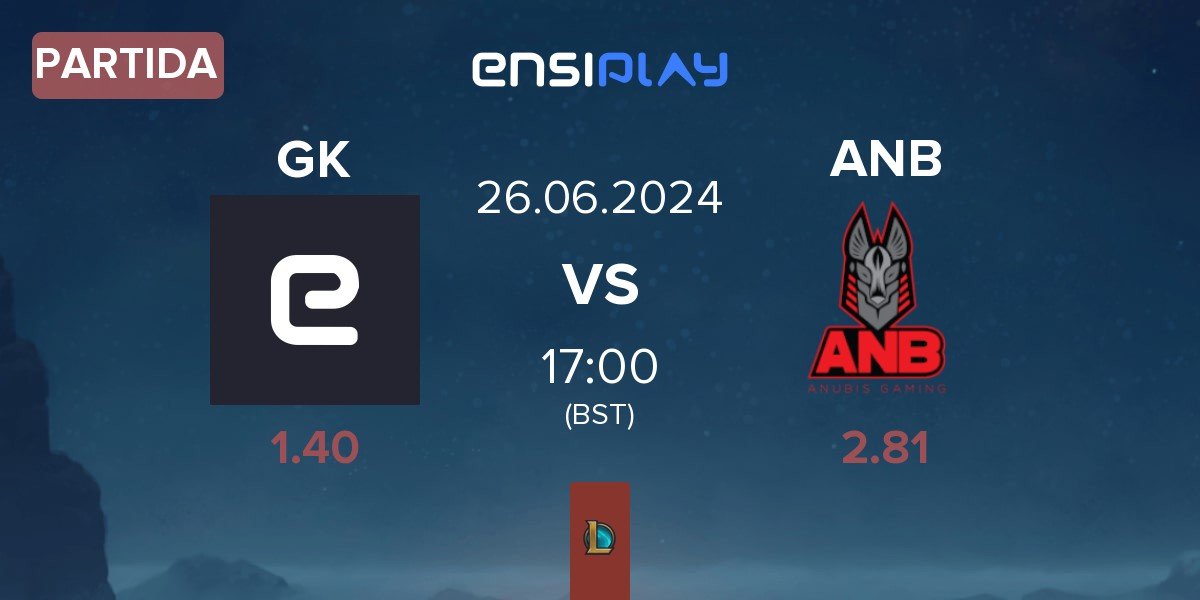 Partida Geekay Esports GK vs Anubis Gaming ANB | 25.06