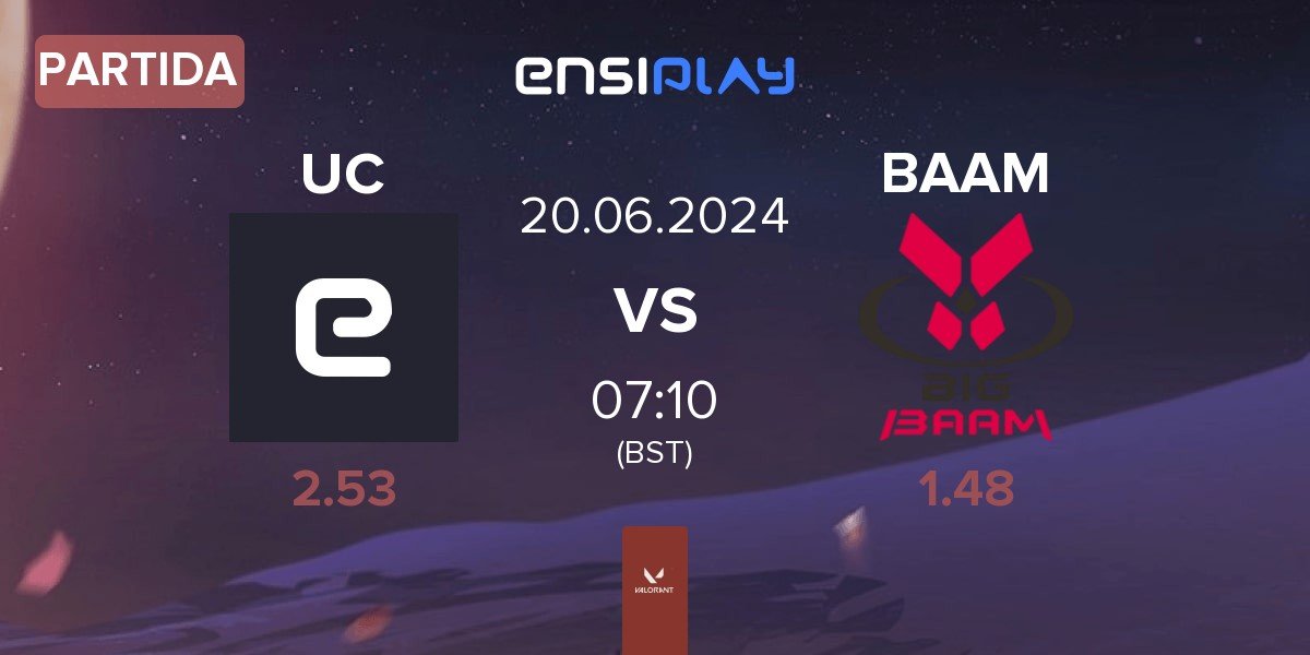 Partida Unicorn Cyber UC vs Team Big BAAM BAAM | 20.06