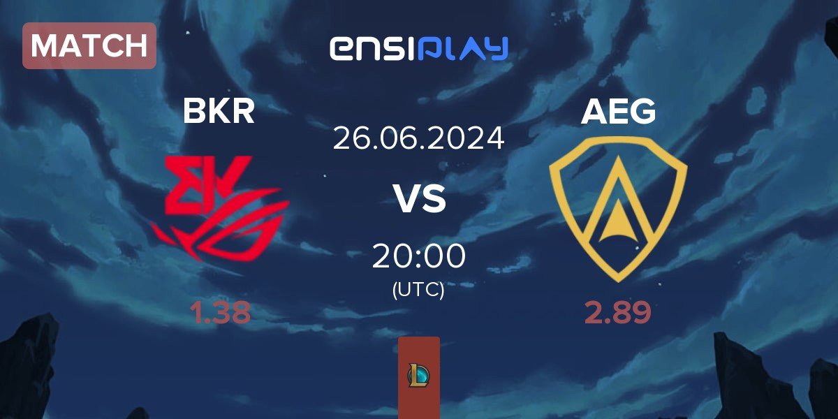 Match BK ROG Esports BKR vs Aegis AEG | 26.06