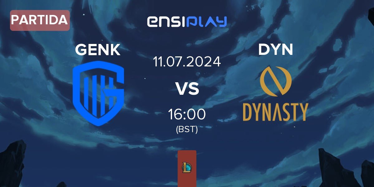 Partida KRC Genk Esports GENK vs Dynasty DYN | 11.07