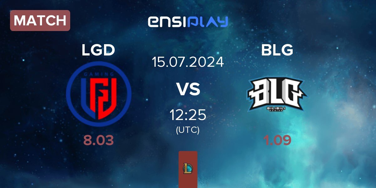 Match LGD Gaming LGD vs Bilibili Gaming BLG | 15.07