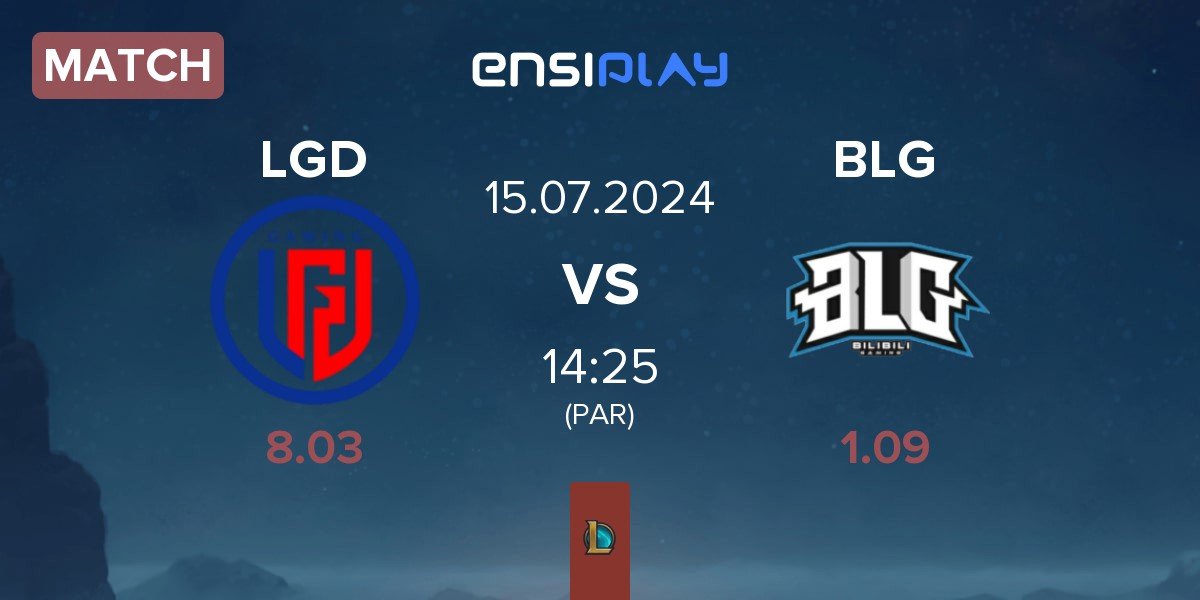 Match LGD Gaming LGD vs Bilibili Gaming BLG | 15.07