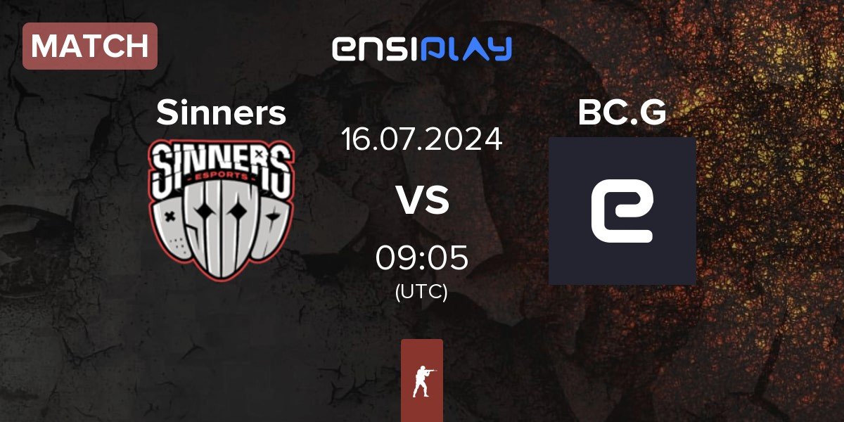 Match Sinners Esports Sinners vs BC.Game Esports BC.G | 16.07
