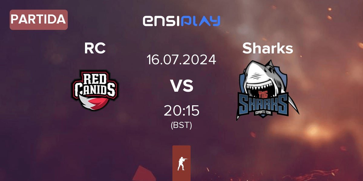 Partida Red Canids RC vs Sharks Esports Sharks | 16.07